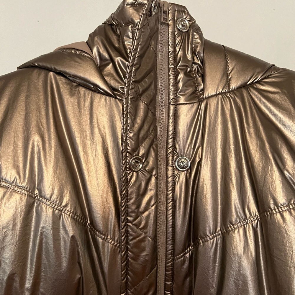 Anthropologie 1X Daily Practice by Anthropologie Metallic Puffer Vest - Picture 5 of 7